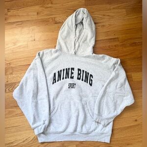 Anine Bing Sport Harvey Grey Cotton Sweatshirt Size XS